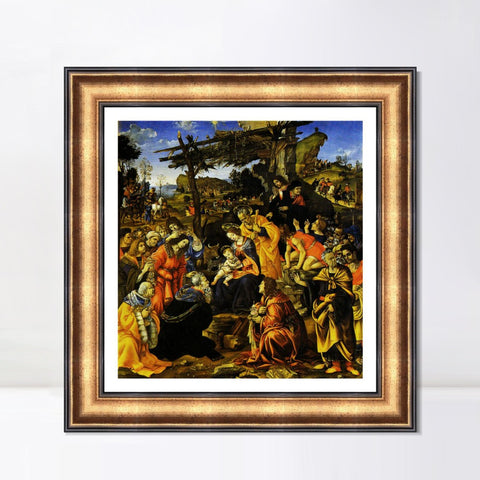 INVIN ART Framed Canvas Art Giclee Print Series#035 by Leonardo da Vinci Wall Art Living Room Home Office Decorations