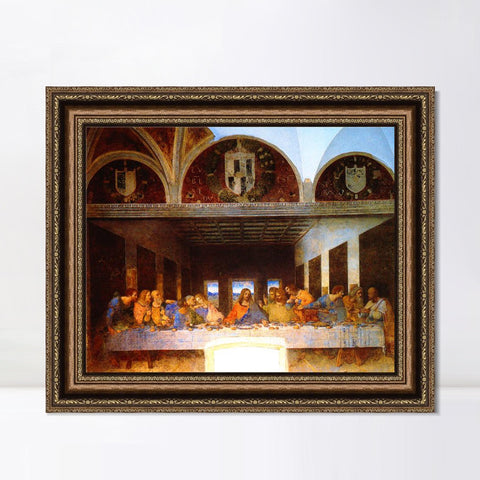 INVIN ART Framed Canvas Art Giclee Print Series#036 by Leonardo da Vinci Wall Art Living Room Home Office Decorations