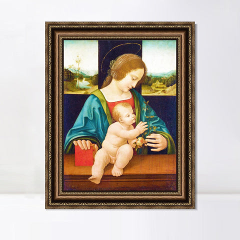 INVIN ART Framed Canvas Art Giclee Print Series#037 by Leonardo da Vinci Wall Art Living Room Home Office Decorations