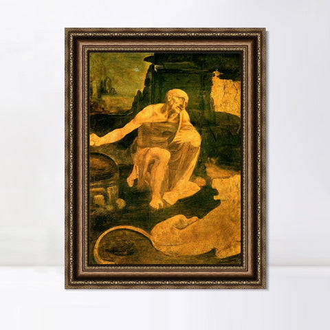 INVIN ART Framed Canvas Art Giclee Print Series#038 by Leonardo da Vinci Wall Art Living Room Home Office Decorations
