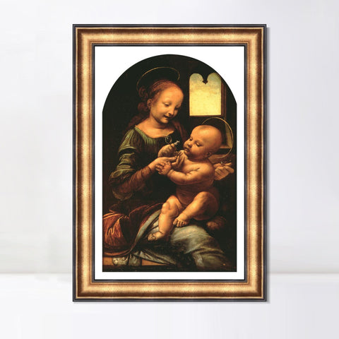 INVIN ART Framed Canvas Art Giclee Print Series#039 by Leonardo da Vinci Wall Art Living Room Home Office Decorations