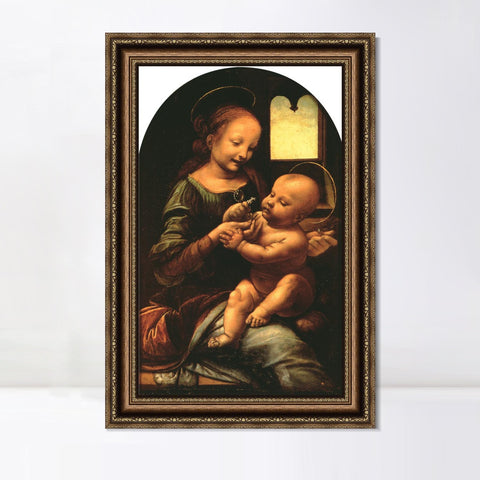 INVIN ART Framed Canvas Art Giclee Print Series#039 by Leonardo da Vinci Wall Art Living Room Home Office Decorations