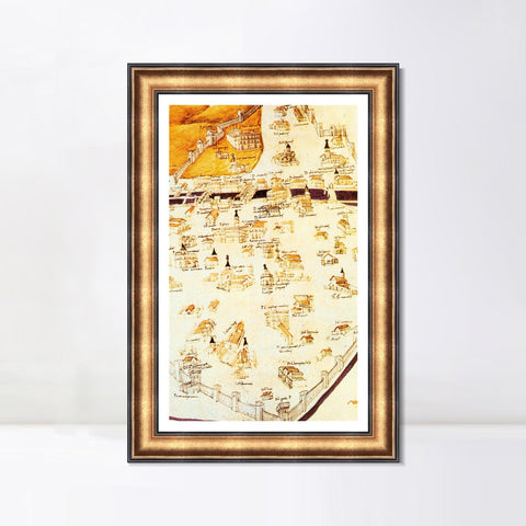 INVIN ART Framed Canvas Art Giclee Print Series#047 by Leonardo da Vinci Wall Art Living Room Home Office Decorations