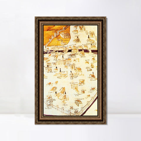 INVIN ART Framed Canvas Art Giclee Print Series#047 by Leonardo da Vinci Wall Art Living Room Home Office Decorations