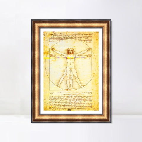 INVIN ART Framed Canvas Art Giclee Print Series#049 by Leonardo da Vinci Wall Art Living Room Home Office Decorations
