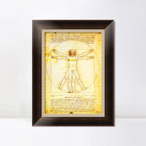 INVIN ART Framed Canvas Art Giclee Print Series#049 by Leonardo da Vinci Wall Art Living Room Home Office Decorations