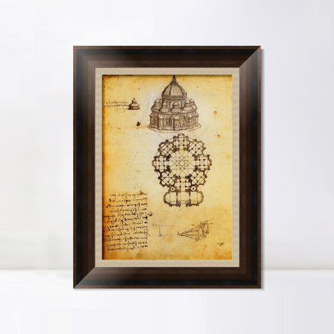 INVIN ART Framed Canvas Art Giclee Print Series#050 by Leonardo da Vinci Wall Art Living Room Home Office Decorations