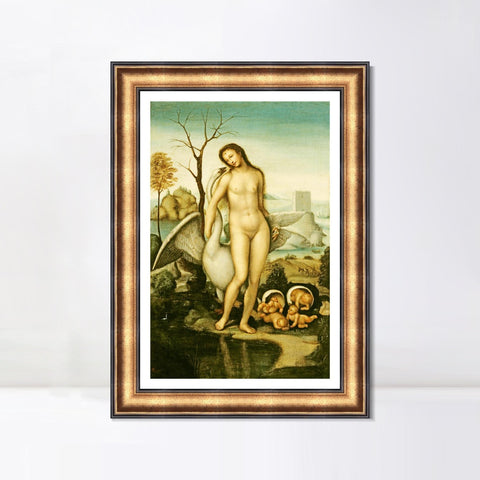 INVIN ART Framed Canvas Art Giclee Print Series#059 by Leonardo da Vinci Wall Art Living Room Home Office Decorations