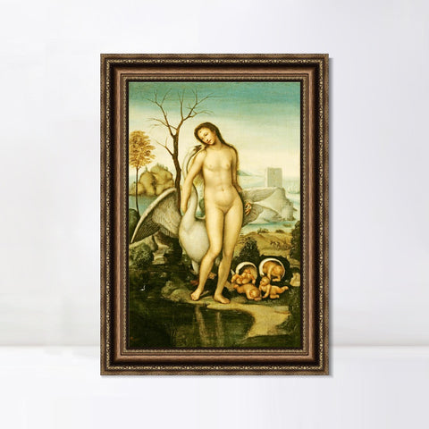 INVIN ART Framed Canvas Art Giclee Print Series#059 by Leonardo da Vinci Wall Art Living Room Home Office Decorations