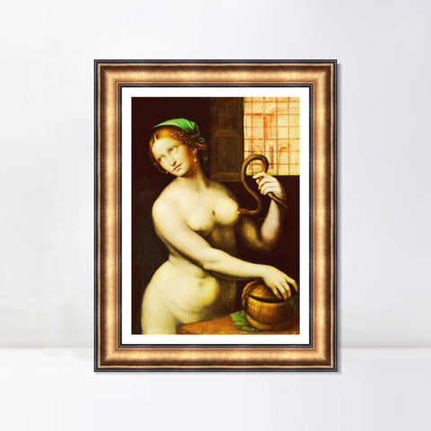 INVIN ART Framed Canvas Art Giclee Print Series#063 by Leonardo da Vinci Wall Art Living Room Home Office Decorations