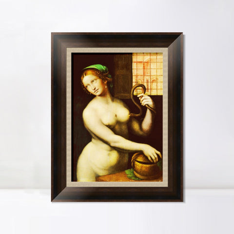 INVIN ART Framed Canvas Art Giclee Print Series#063 by Leonardo da Vinci Wall Art Living Room Home Office Decorations
