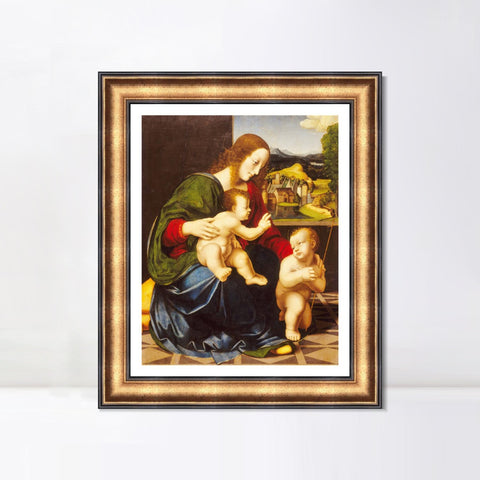 INVIN ART Framed Canvas Art Giclee Print Series#064 by Leonardo da Vinci Wall Art Living Room Home Office Decorations