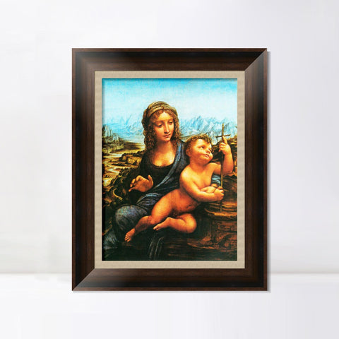INVIN ART Framed Canvas Art Giclee Print Series#073 by Leonardo da Vinci Wall Art Living Room Home Office Decorations