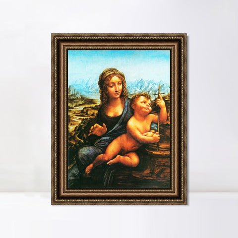 INVIN ART Framed Canvas Art Giclee Print Series#073 by Leonardo da Vinci Wall Art Living Room Home Office Decorations