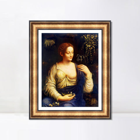 INVIN ART Framed Canvas Art Giclee Print Series#080 by Leonardo da Vinci Wall Art Living Room Home Office Decorations
