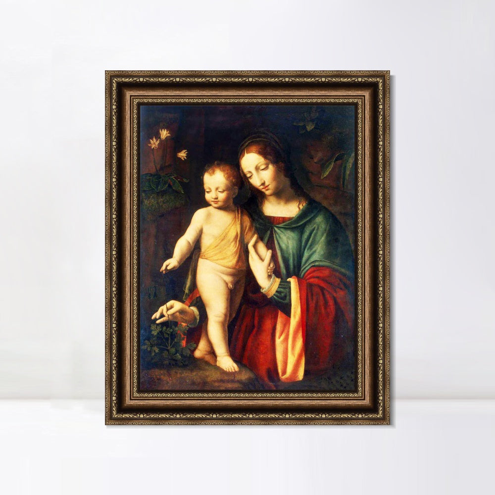 INVIN ART Framed Canvas Art Giclee Print Series#083 by Leonardo da Vinci Wall Art Living Room Home Office Decorations