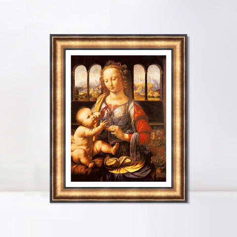 INVIN ART Framed Canvas Art Giclee Print Series#084 by Leonardo da Vinci Wall Art Living Room Home Office Decorations