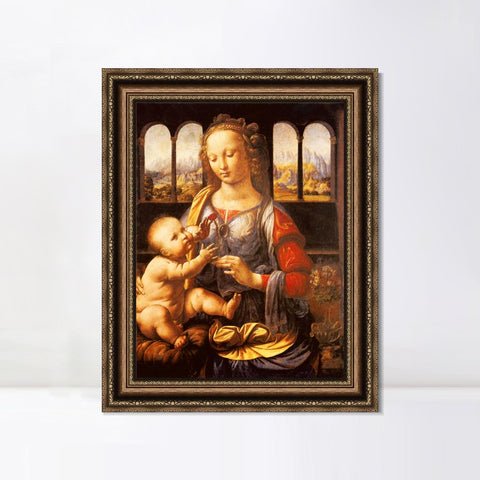 INVIN ART Framed Canvas Art Giclee Print Series#084 by Leonardo da Vinci Wall Art Living Room Home Office Decorations