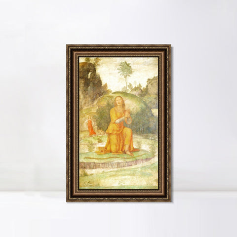 INVIN ART Framed Canvas Art Giclee Print Series#085 by Leonardo da Vinci Wall Art Living Room Home Office Decorations