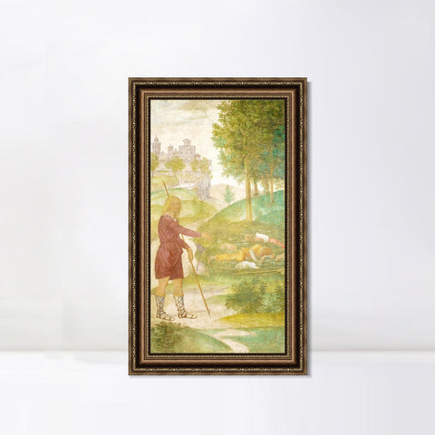 INVIN ART Framed Canvas Art Giclee Print Series#090 by Leonardo da Vinci Wall Art Living Room Home Office Decorations