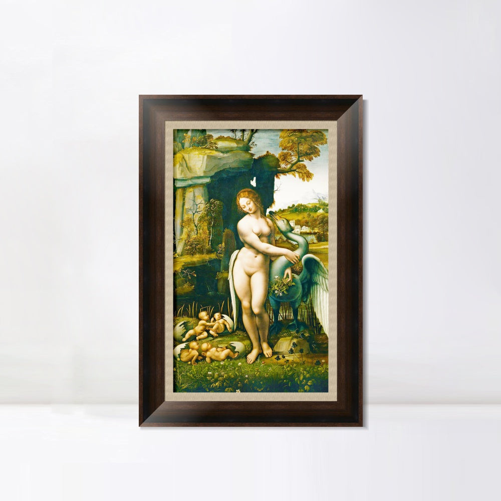 INVIN ART Framed Canvas Art Giclee Print Series#096 by Leonardo da Vinci Wall Art Living Room Home Office Decorations