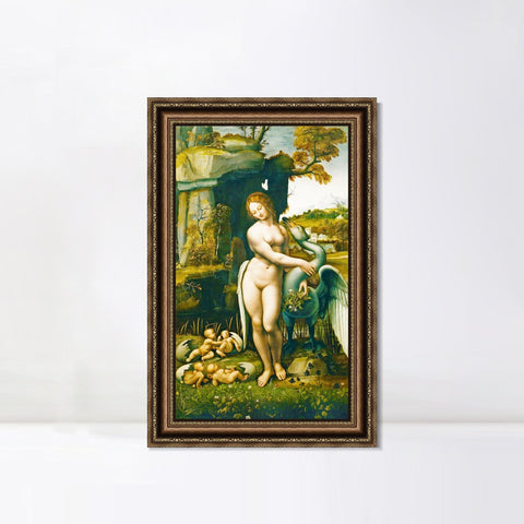 INVIN ART Framed Canvas Art Giclee Print Series#096 by Leonardo da Vinci Wall Art Living Room Home Office Decorations