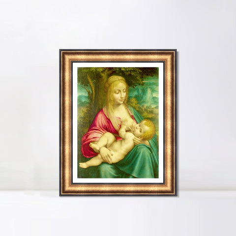 INVIN ART Framed Canvas Art Giclee Print Series#099 by Leonardo da Vinci Wall Art Living Room Home Office Decorations