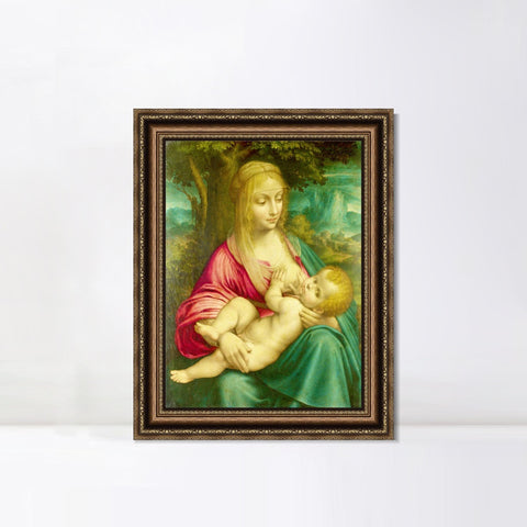 INVIN ART Framed Canvas Art Giclee Print Series#099 by Leonardo da Vinci Wall Art Living Room Home Office Decorations