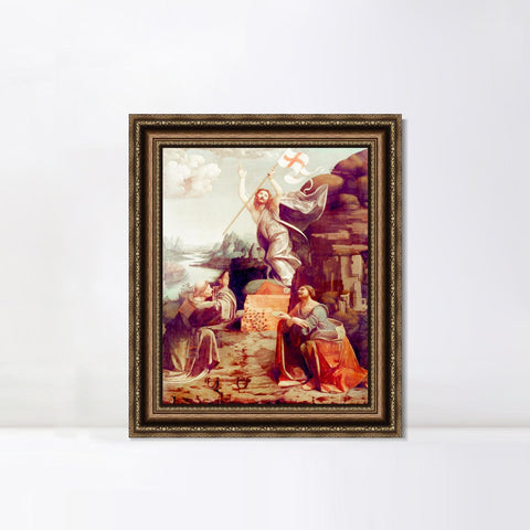 INVIN ART Framed Canvas Art Giclee Print Series#100 by Leonardo da Vinci Wall Art Living Room Home Office Decorations