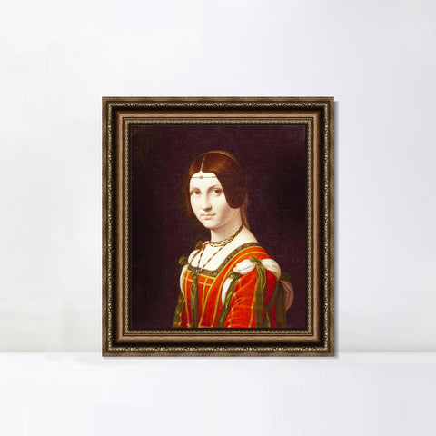 INVIN ART Framed Canvas Art Giclee Print Series#103 by Leonardo da Vinci Wall Art Living Room Home Office Decorations