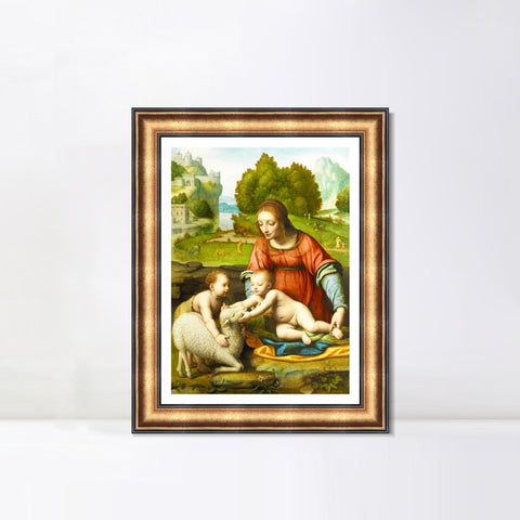 INVIN ART Framed Canvas Art Giclee Print Series#108 by Leonardo da Vinci Wall Art Living Room Home Office Decorations