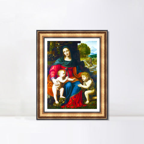 INVIN ART Framed Canvas Art Giclee Print Series#119 by Leonardo da Vinci Wall Art Living Room Home Office Decorations