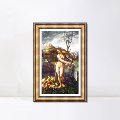 INVIN ART Framed Canvas Art Giclee Print Series#121 by Leonardo da Vinci Wall Art Living Room Home Office Decorations