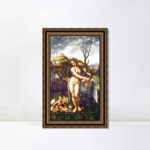 INVIN ART Framed Canvas Art Giclee Print Series#121 by Leonardo da Vinci Wall Art Living Room Home Office Decorations