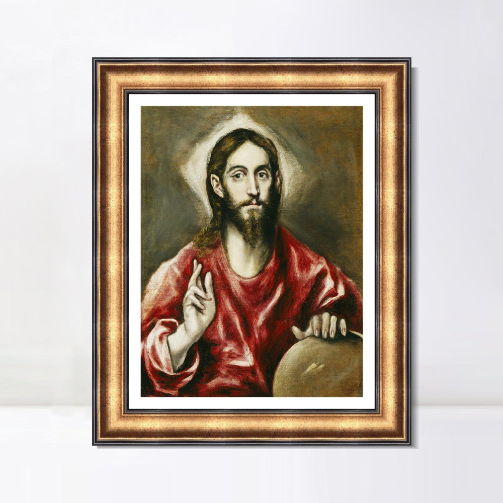 INVIN ART Framed Canvas Art Giclee Print El Salvador by El Greco Wall Art