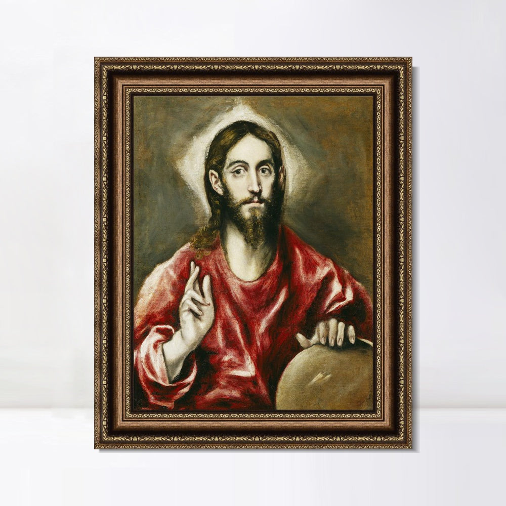 INVIN ART Framed Canvas Art Giclee Print El Salvador by El Greco Wall Art