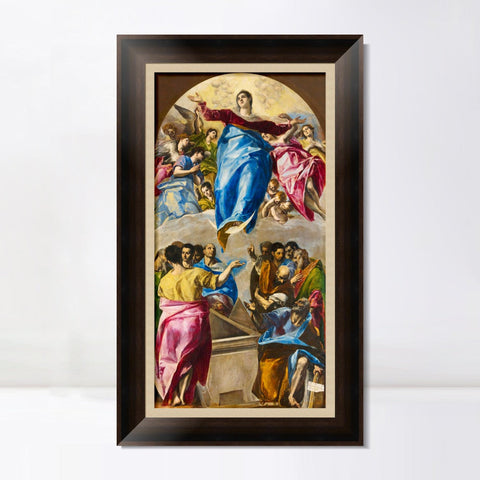 INVIN ART Framed Canvas Art Giclee Print Assumption Of The Virgin by El Greco Wall Art Living Room Home Office Decorations