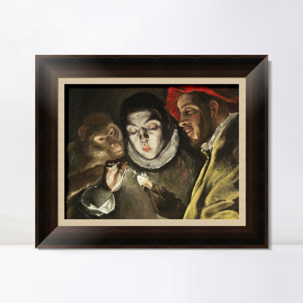 INVIN ART Framed Canvas Art Giclee Print Allegory with A Boy by El Greco Wall Art