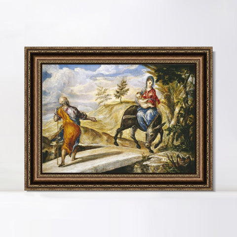 INVIN ART Framed Canvas Art Giclee Print Series#019 by El Greco Wall Art Living Room Home Office Decorations