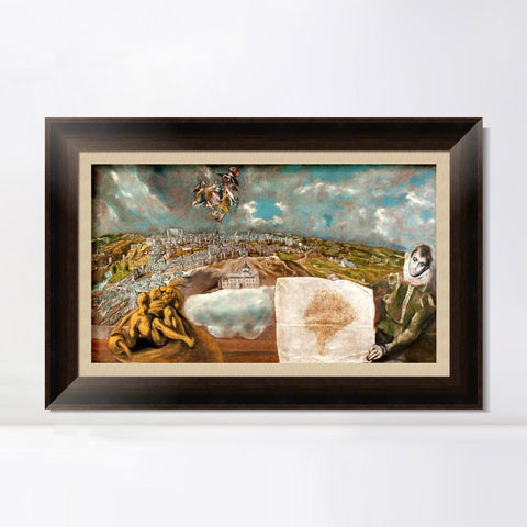 INVIN ART Framed Canvas Art Giclee Print Series#026 by El Greco Wall Art Living Room Home Office Decorations
