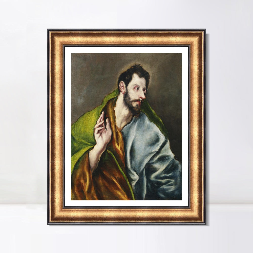 INVIN ART Framed Canvas Art Giclee Print Santo Tom篓垄s by El Greco Wall Art