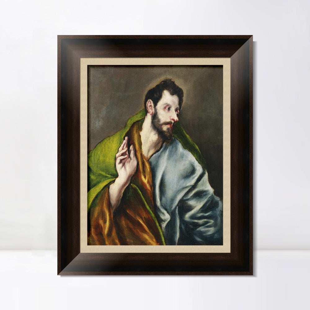 INVIN ART Framed Canvas Art Giclee Print Santo Tom篓垄s by El Greco Wall Art