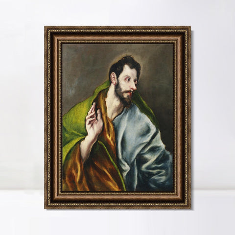 INVIN ART Framed Canvas Art Giclee Print Santo Tomás by El Greco Wall Art Living Room Home Office Decorations