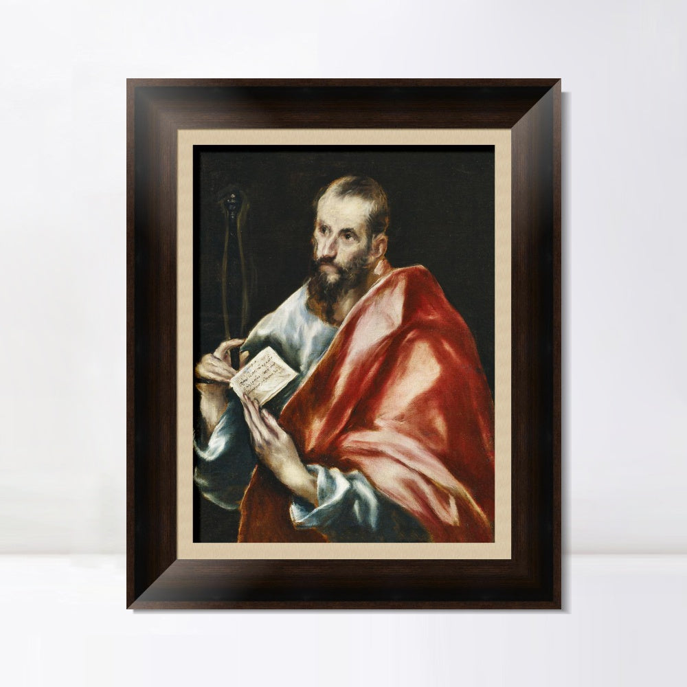 INVIN ART Framed Canvas Art Giclee Print Saint Paul, The Apostle#2 by El Greco Wall Art