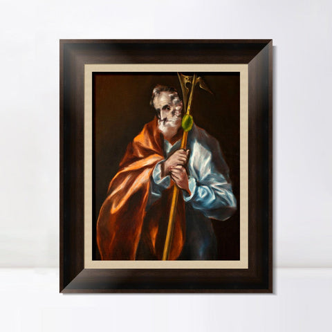 INVIN ART Framed Canvas Art Giclee Print St. Jude Thaddeus by El Greco Wall Art Living Room Home Office Decorations