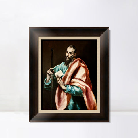 INVIN ART Framed Canvas Art Giclee Print Saint Paul, The Apostle by El Greco Wall Art Living Room Home Office Decorations