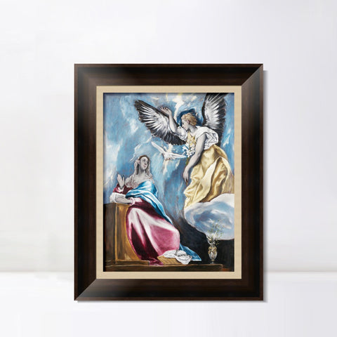 INVIN ART Framed Canvas Art Giclee Print The Annunciation by El Greco Wall Art Living Room Home Office Decorations