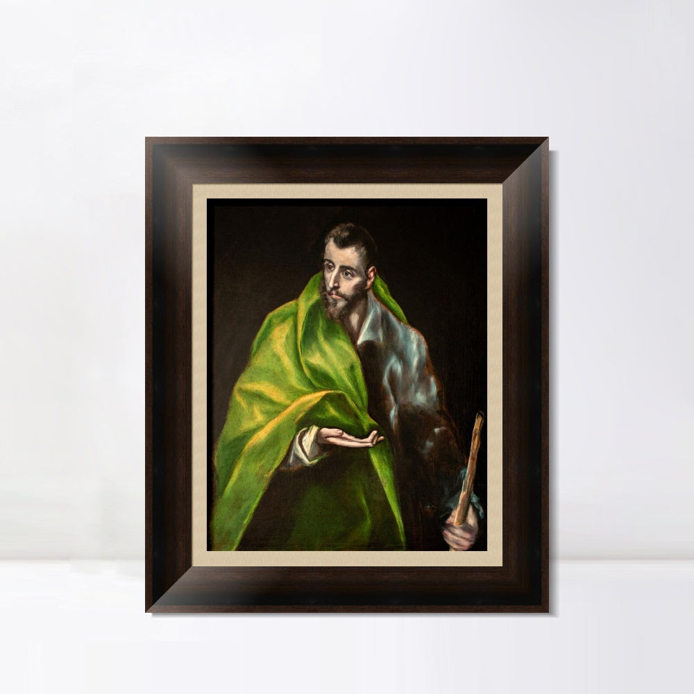 INVIN ART Framed Canvas Art Giclee Print Apostle St. James The Greater,1606 by El Greco Wall Art