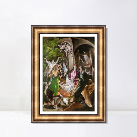 INVIN ART Framed Canvas Art Giclee Print Series#069 by El Greco Wall Art Living Room Home Office Decorations