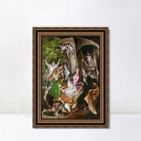 INVIN ART Framed Canvas Art Giclee Print Series#069 by El Greco Wall Art Living Room Home Office Decorations